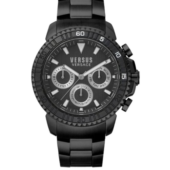 Versace Black Enamel Versus 45mm Watch